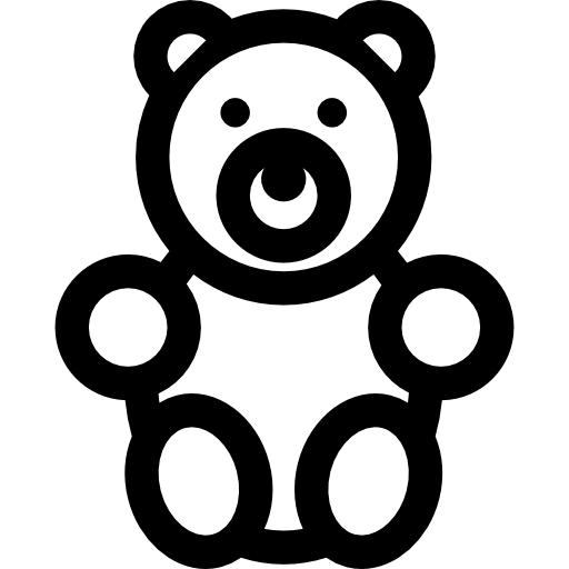 плюшевый медведь Basic Rounded Lineal иконка