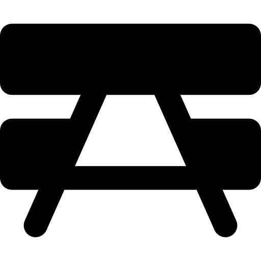 table de pique-nique Basic Rounded Filled Icône