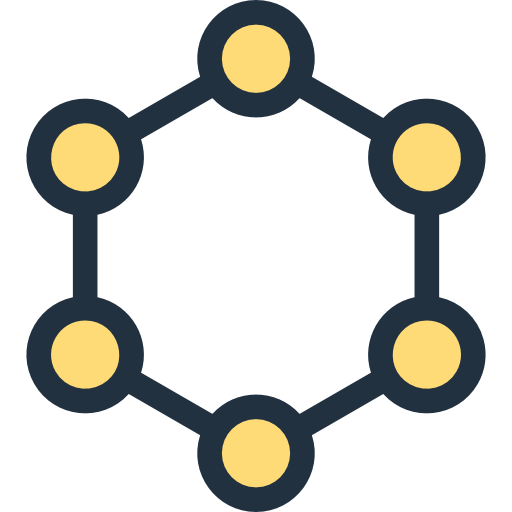 molécula Others Light Flat border icono