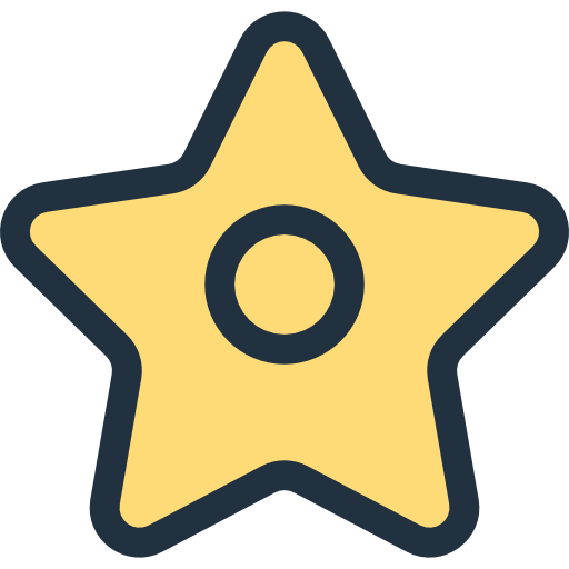 star Others Light Flat border icon