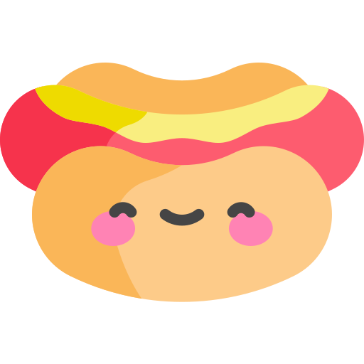 hot-dog Kawaii Flat Icône
