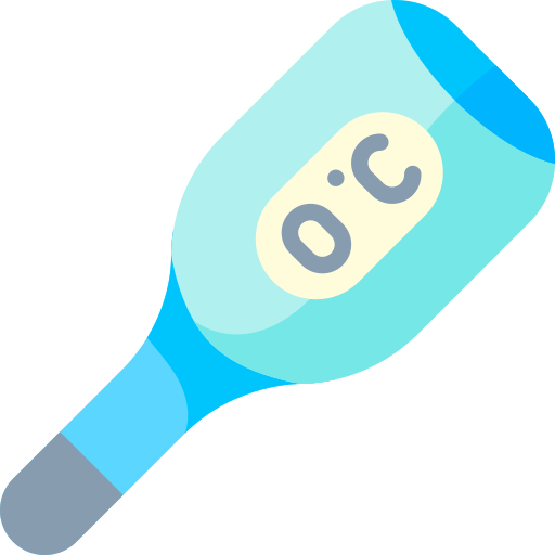 Thermometer Kawaii Flat icon