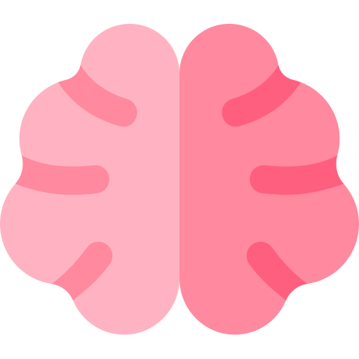Cerebro Kawaii Flat icono