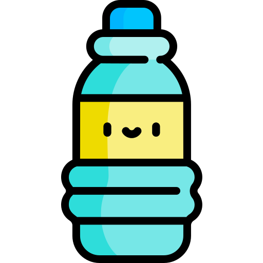Agua Kawaii Lineal color icono