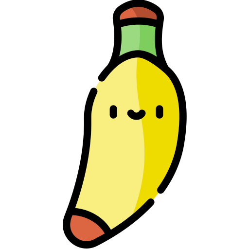 banane Kawaii Lineal color Icône