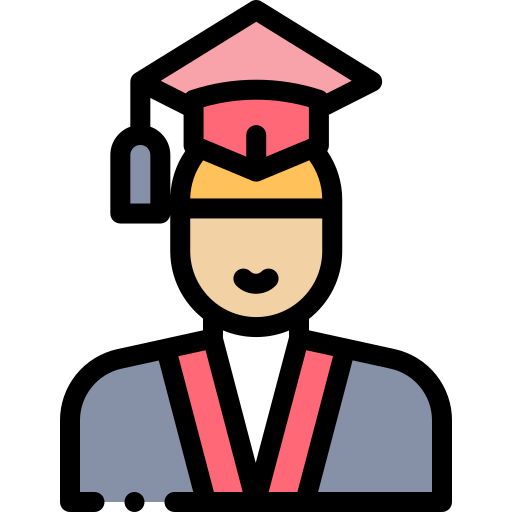 College Detailed Rounded Lineal color icon