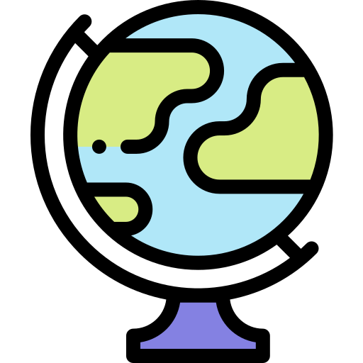 地球儀 Detailed Rounded Lineal color icon