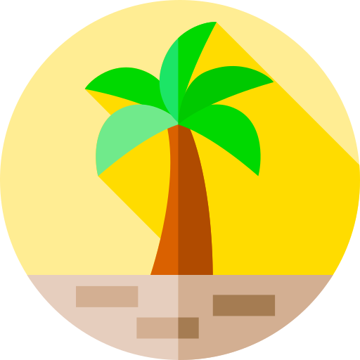 Palmeira Flat Circular Flat Ícone