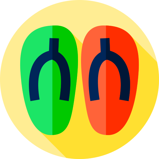 Flip flop Flat Circular Flat icon