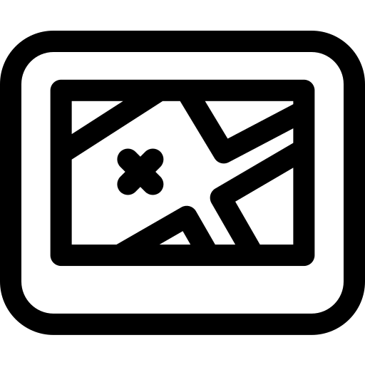 plattegrond Basic Rounded Lineal icoon