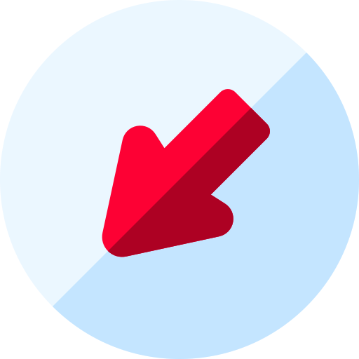 flecha diagonal Basic Rounded Flat icono