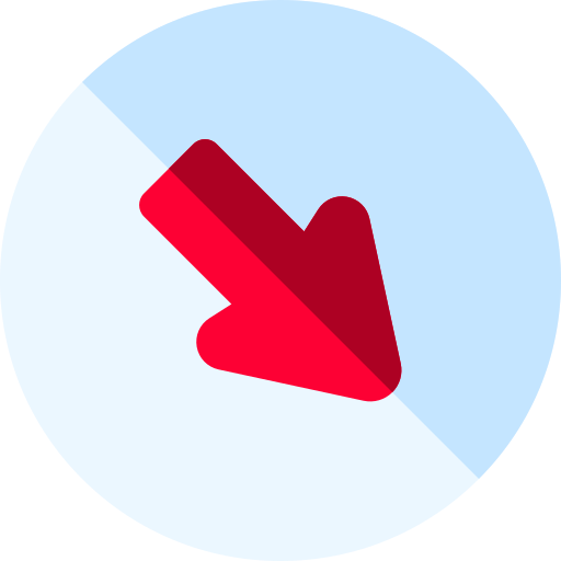 flecha diagonal Basic Rounded Flat icono