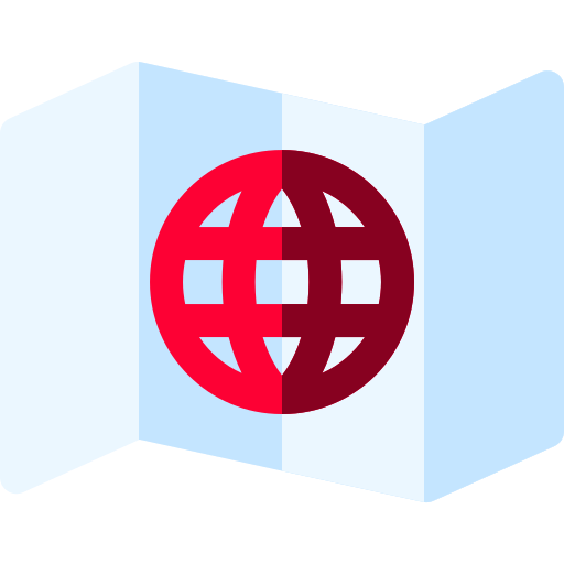 carta geografica Basic Rounded Flat icona