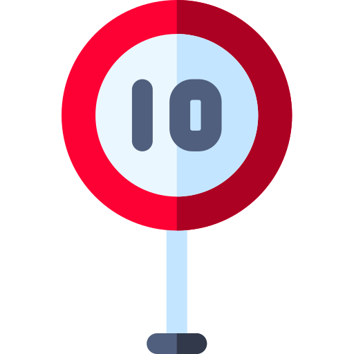 límite de velocidad Basic Rounded Flat icono