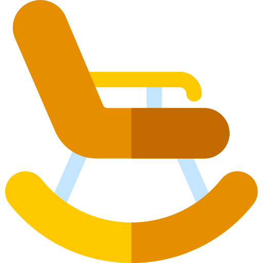 cadeira de balanço Basic Rounded Flat Ícone