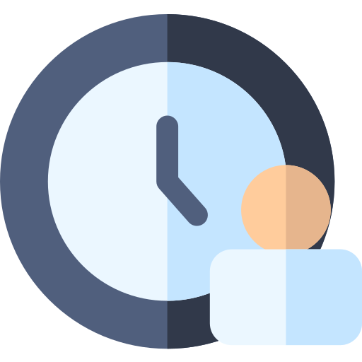 gestión del tiempo Basic Rounded Flat icono