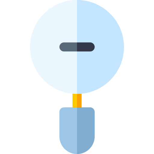 uitzoomen Basic Rounded Flat icoon