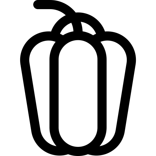 poivron Basic Rounded Lineal Icône