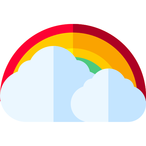 arco iris Basic Rounded Flat Ícone