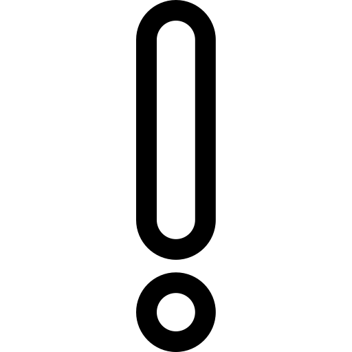 exclamação Basic Rounded Lineal Ícone