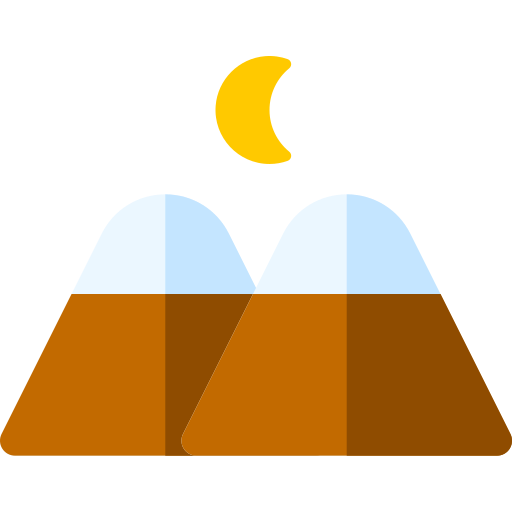 góry Basic Rounded Flat ikona