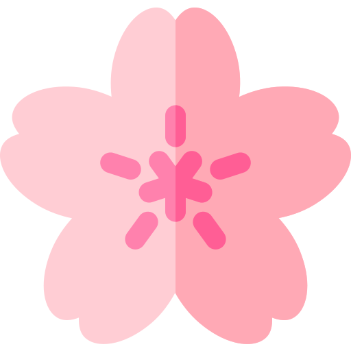 fiore di ciliegio Basic Rounded Flat icona