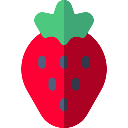 fraise Basic Rounded Flat Icône