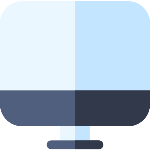 monitor Basic Rounded Flat icono