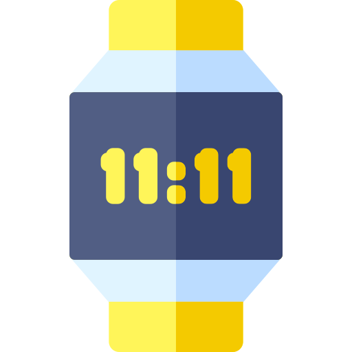digitaal horloge Basic Rounded Flat icoon