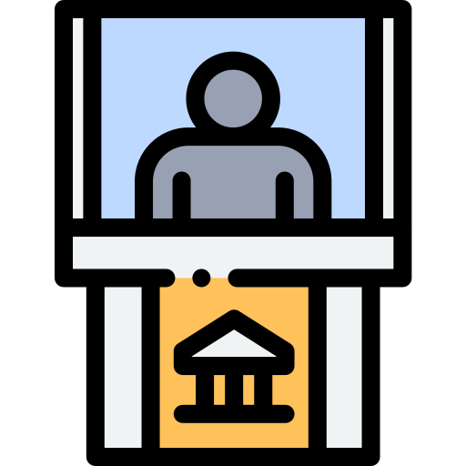 은행 Detailed Rounded Lineal color icon