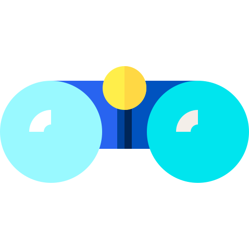 Binoculares Basic Straight Flat icono