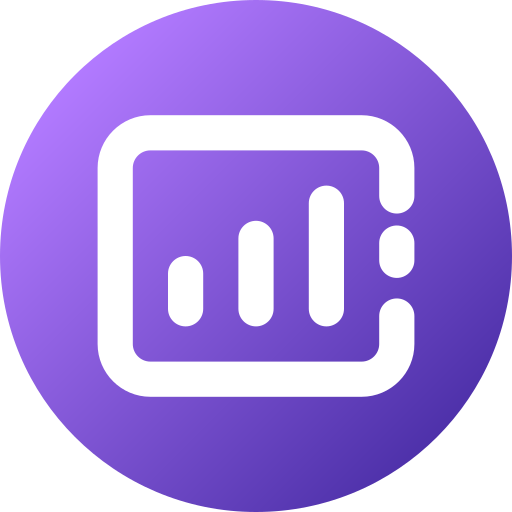 gráfico de barras Generic gradient fill icono