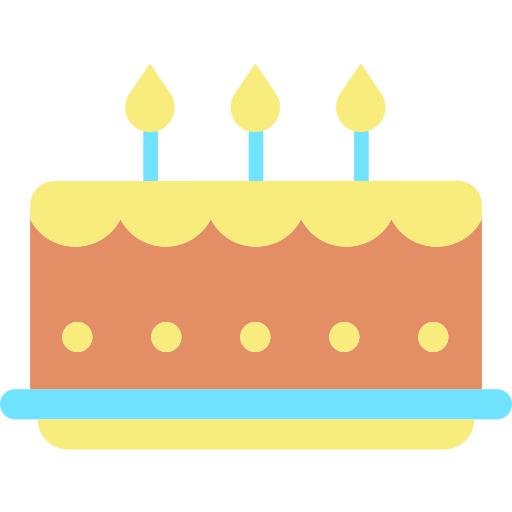 tort urodzinowy Icongeek26 Flat ikona