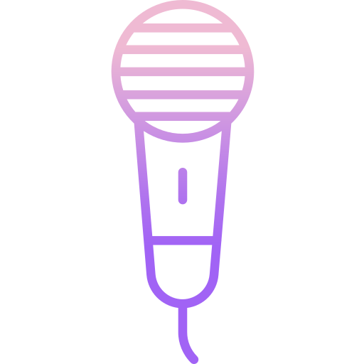Microfone Icongeek26 Outline Gradient Ícone
