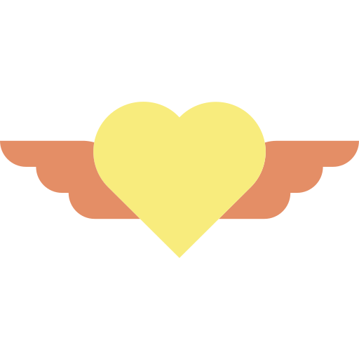 hart vleugels Icongeek26 Flat icoon