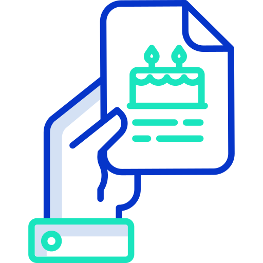 tarjeta de cumpleaños Icongeek26 Outline Colour icono