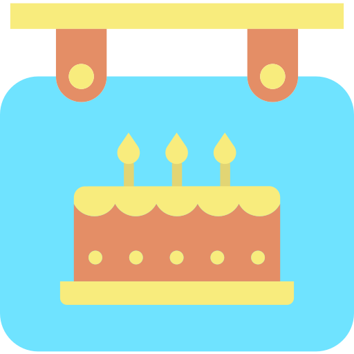 torta di compleanno Icongeek26 Flat icona