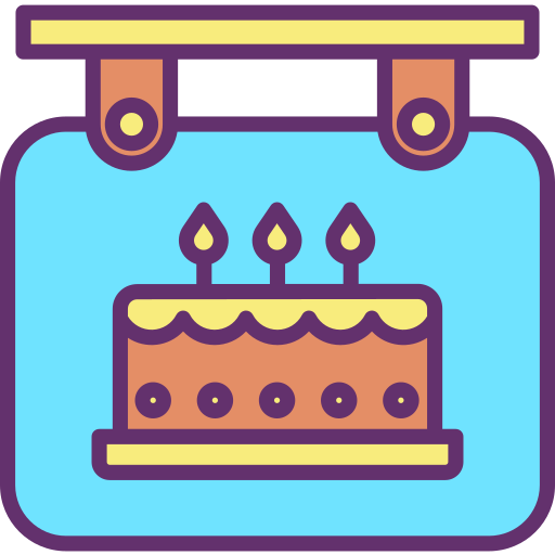 torta di compleanno Icongeek26 Linear Colour icona