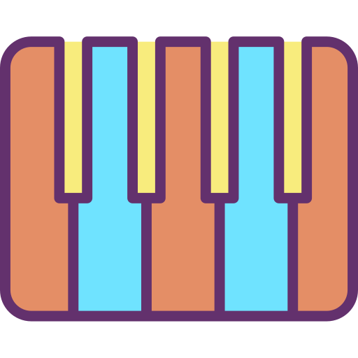 피아노 Icongeek26 Linear Colour icon