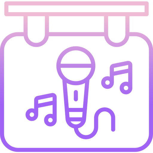 Karaoke Icongeek26 Outline Gradient icono