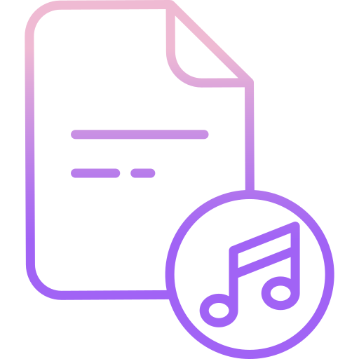 file musicale Icongeek26 Outline Gradient icona