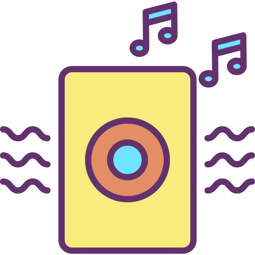 Sistema de musica Icongeek26 Linear Colour icono