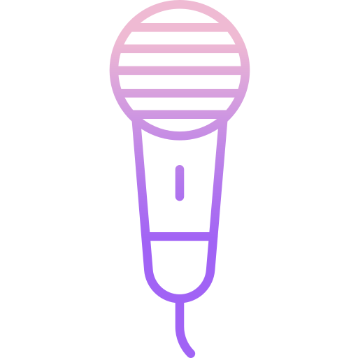 Microfone Icongeek26 Outline Gradient Ícone