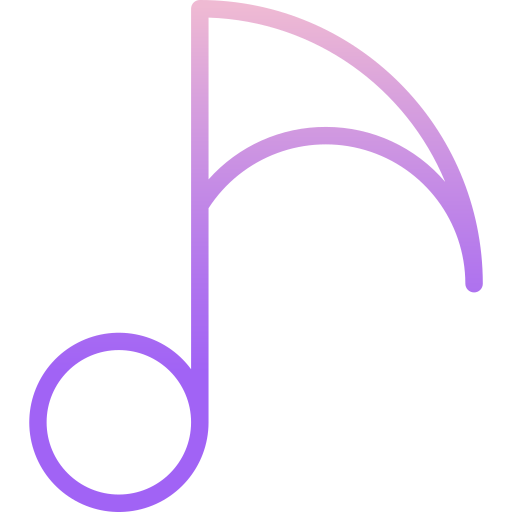 Music note Icongeek26 Outline Gradient icon