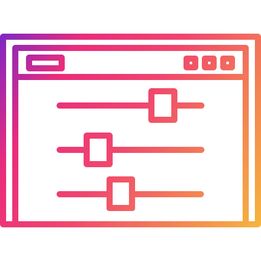 control Generic gradient outline icono