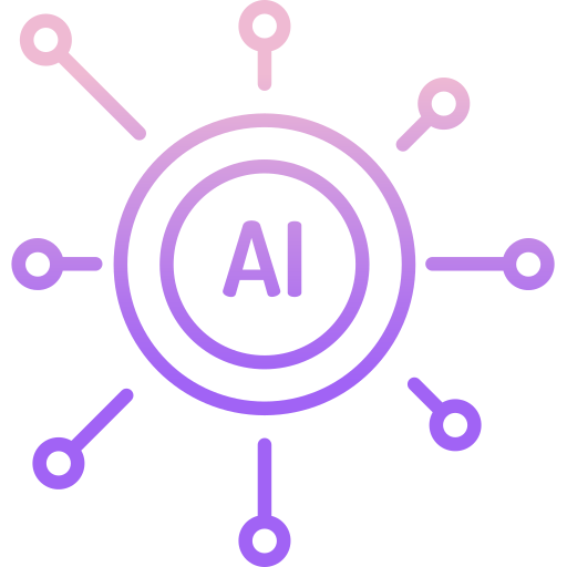 Inteligencia artificial Icongeek26 Outline Gradient icono