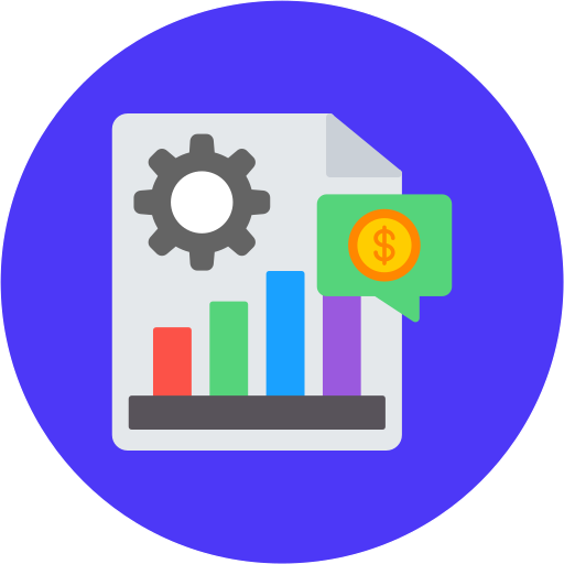 gráfico de barras Generic color fill icono