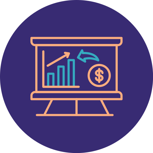 Income chart Generic color fill icon