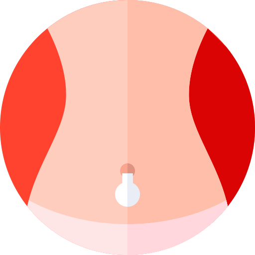 Navel Flat Circular Flat icon