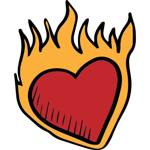 Heart Hand Drawn Color icon